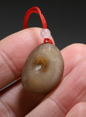 [特价]天然戈壁空心玛瑙原石小吊坠手工原创设计个性挂件楼叔孤品