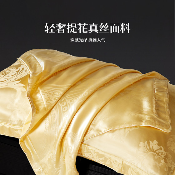 Full silk gold silk pillow 100 mulberry silk pillow core