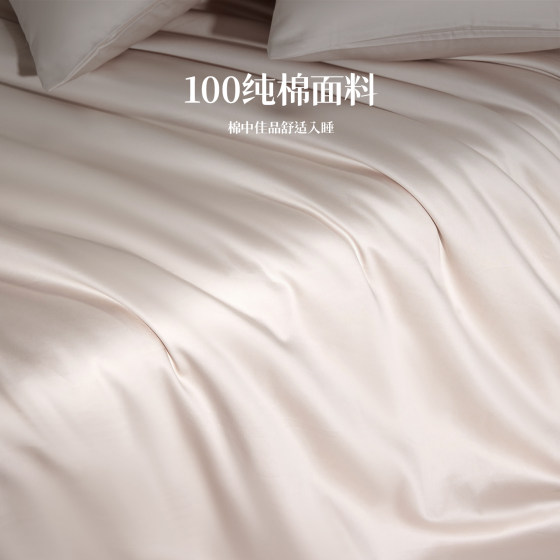 Cotton four-piece simple solid color four-piece bed sheet quilt cover cotton pure cotton bedding sheets