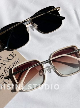 高级感大框渐变茶色墨镜显脸小