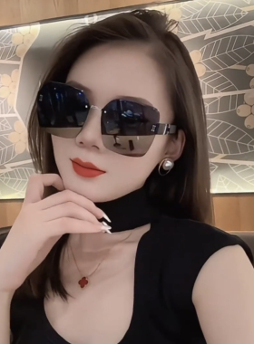 大牌轻奢墨镜女防紫外线气质大框百搭大脸显瘦太阳镜开车遮阳眼镜