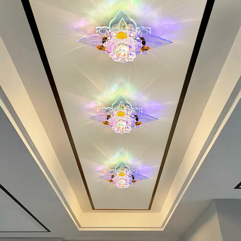 现代简约水晶过道灯走廊灯嵌入式入户玄关门厅阳台灯网红爆款2024,淘宝优惠券,粉丝福利购,淘宝优惠卷