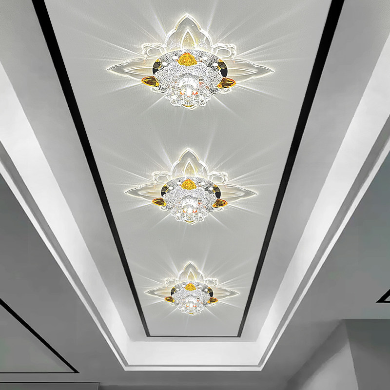 现代简约水晶过道灯走廊灯嵌入式入户玄关门厅阳台灯网红爆款2024,淘宝优惠券,粉丝福利购,淘宝优惠卷