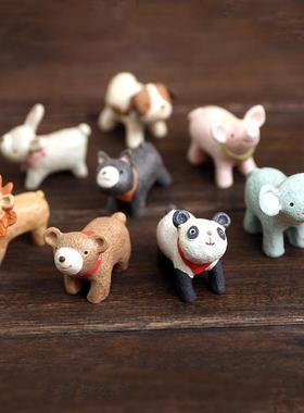 仰望星空日本摄影道具摆件小动物