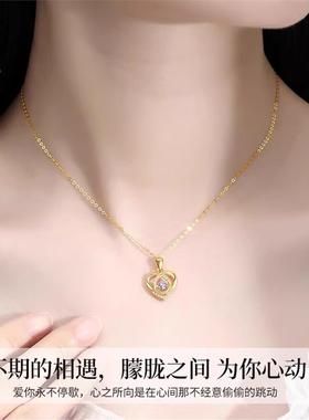 2025新款金黄色项链女吊坠高级感