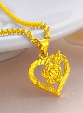 真金色项链女2026新款精美不掉色