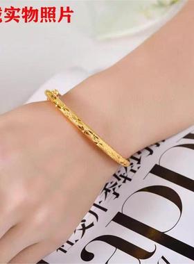 满天星细款沙金手镯女黄金色首饰