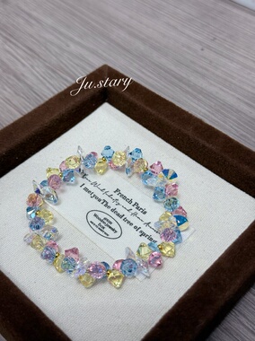 原创设计款施华洛爆闪横孔珠超显白百搭送礼首选