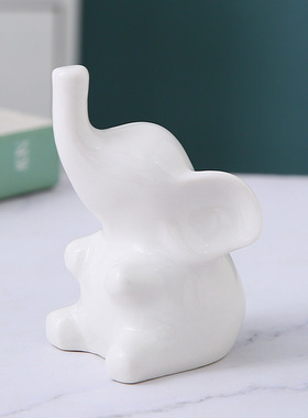 陶瓷工艺品镀金吉象动物装饰摆件
