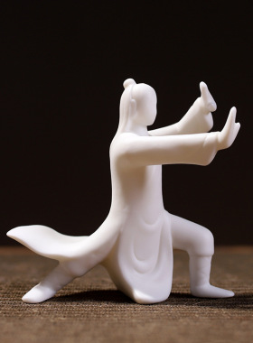 创意陶瓷太极人物桌面禅意摆件