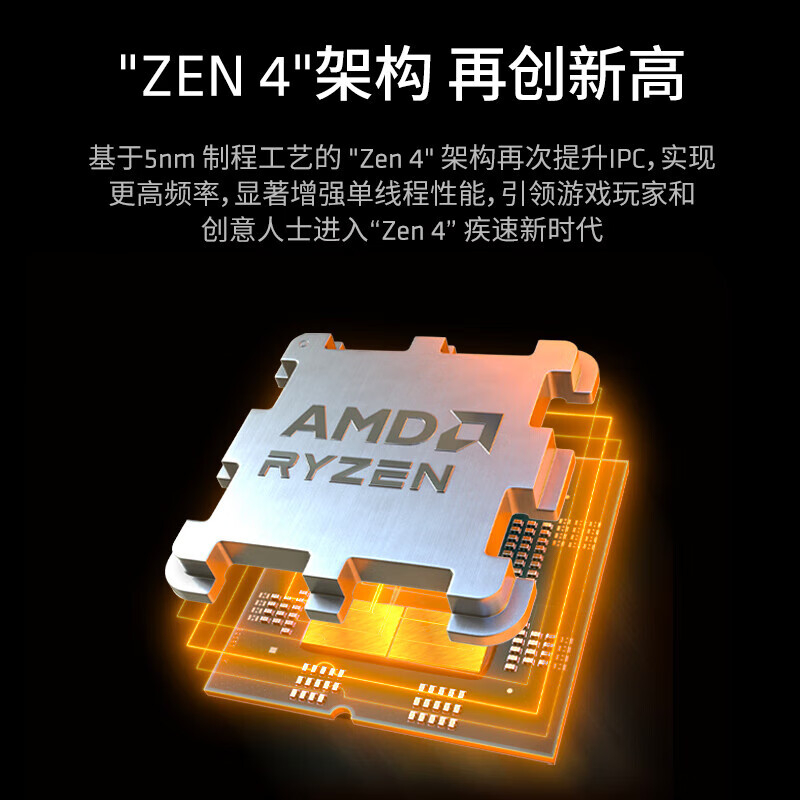 AMD锐龙7800X3D/RX6750GRE/RTX4070Ti电竞台式电脑主机DIY组装机 - 图2