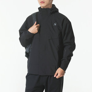 阿迪达斯男装秋季新款加绒外套户外防风运动服休闲连帽夹克KB7624