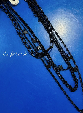 【出口韩国订单】酷酷的叠带项链