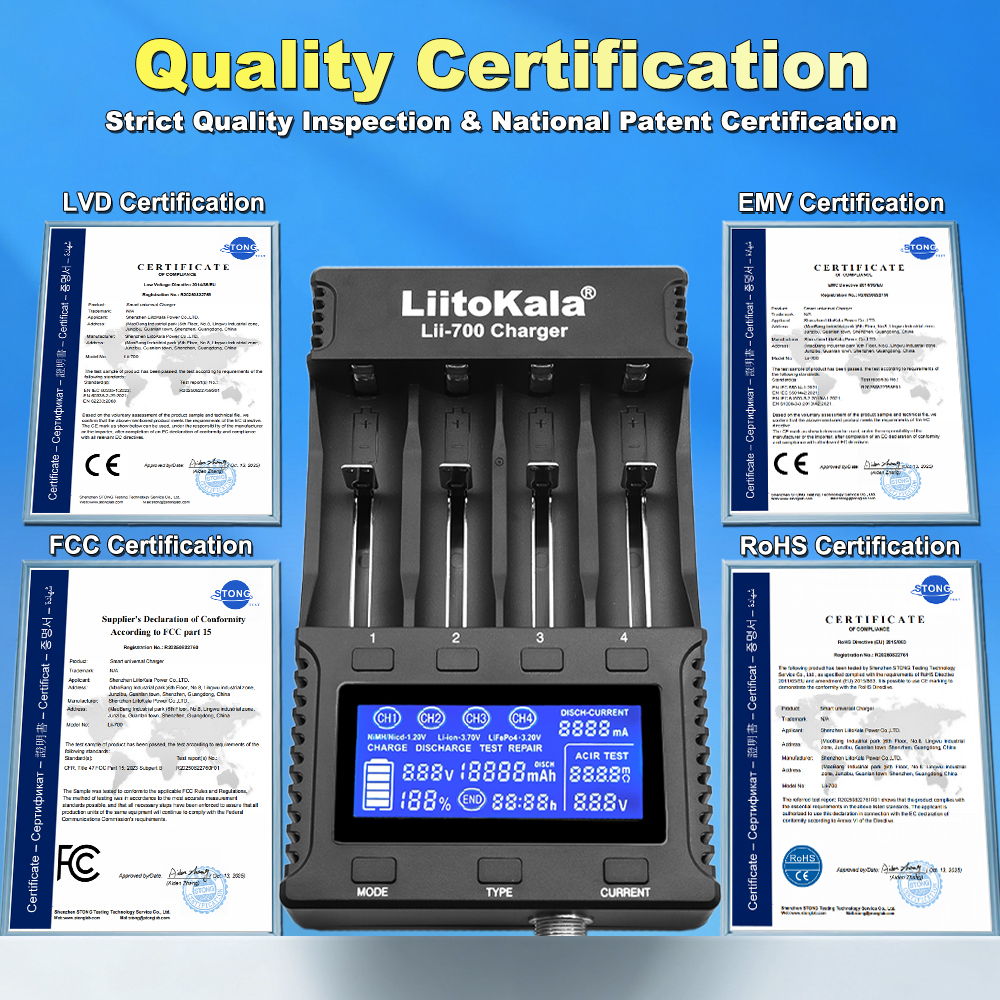 新款liitokala-Lii-700智能锂电池充电器检测容量自带内阻测试笔 - 图1