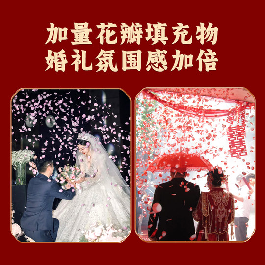 婵翼云纱结婚礼炮礼花筒花瓣雨手持礼花弹彩带乔迁婚庆派对礼花炮
