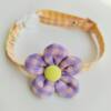 Pet collar cute plaid cat decoration dog collar neck collar silent accessories puppy cat accessories