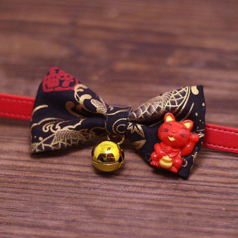 宠物领结防丢猫咪铃铛装饰品和风中小型幼犬比熊用品泰迪爱心项圈,淘宝优惠券,粉丝福利购,淘宝优惠卷