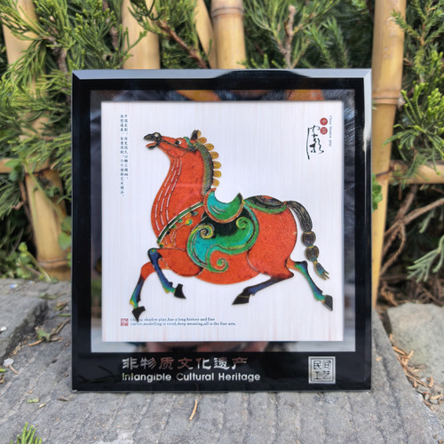 皮影摆件中国特色工艺品镜框摆台客厅书房装饰画旅游纪念送友人 - 图3