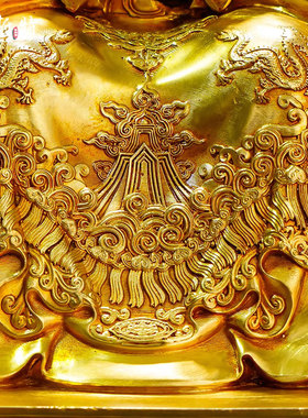 欧斯特铜鎏金玄关家用铜像摆件