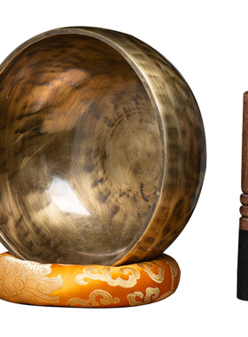 欧斯特古铜颂钵尼泊尔手工铜罄 瑜伽静心音钵 家用钵音碗钵盂摆件