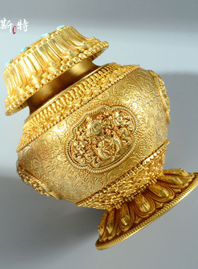 铜立体雕花工艺室内桌面装饰摆件