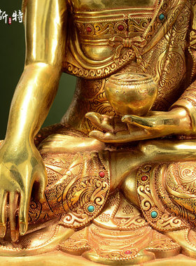 全鎏金精工释迦摩尼铜像