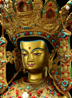 全鎏金精工桌面铜摆件