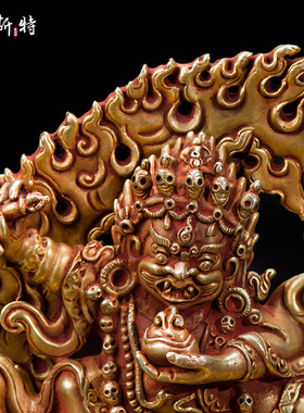 摆件尼泊尔鎏金铜像3寸