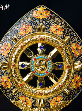 密宗佛堂彩绘鎏金摆件