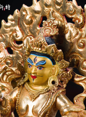 欧斯特尼泊尔铜像鎏金摆件
