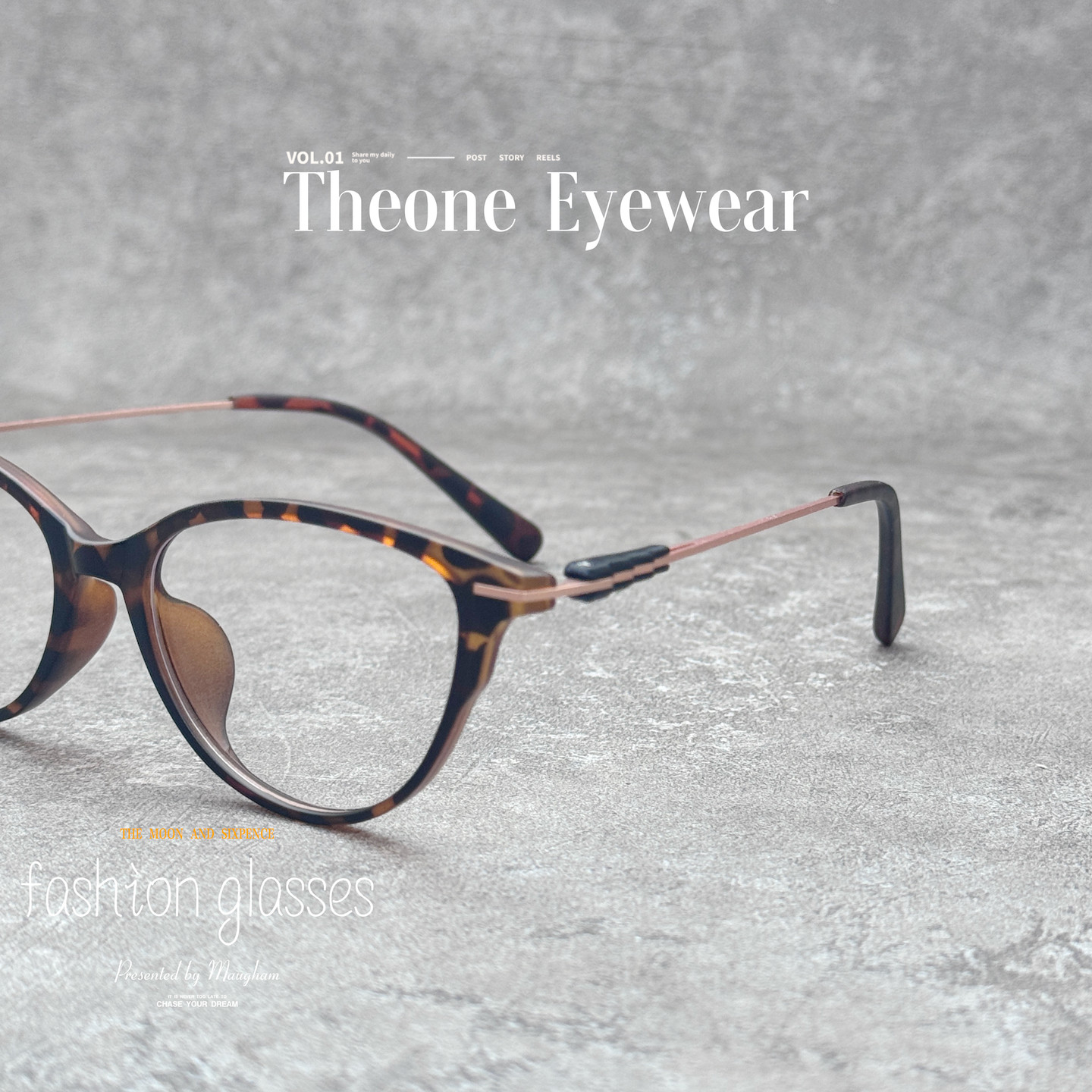 144mm超轻复古玳瑁色小众猫眼眼镜框近视眼镜女度数可配防蓝光潮 - 图0