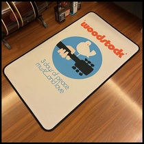 伍德斯托克摇滚音乐节地毯垫子吉他贝斯鼓舞台座椅装饰地毯地垫