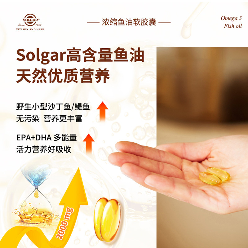 solgar美国进口挪威深海鱼油omega3软胶囊中老年欧米伽3心脑血管,淘宝优惠券,粉丝福利购,淘宝优惠卷