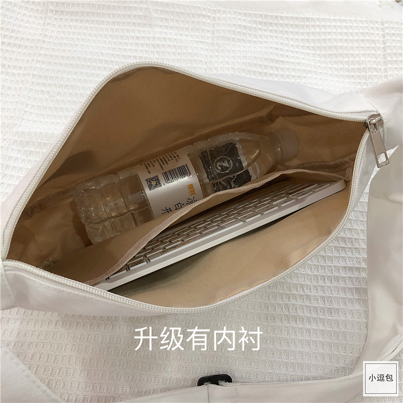 韩国ulzzang百搭帆布包女单肩包新款日系休闲学生书包文艺布袋包
