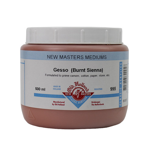 进口老荷兰石膏底料GESSO 白色 黑色 彩色底涂 油画丙烯用打底剂 - 图3