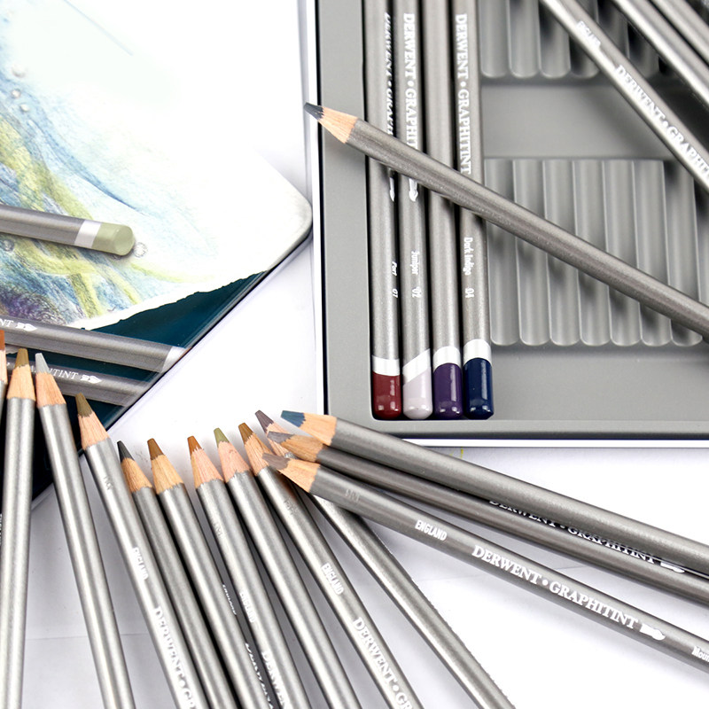 英国进口 得韵石墨笔Graphitint梦幻水溶石墨彩色铅笔6色/12/24色,淘宝优惠券,粉丝福利购,淘宝优惠卷