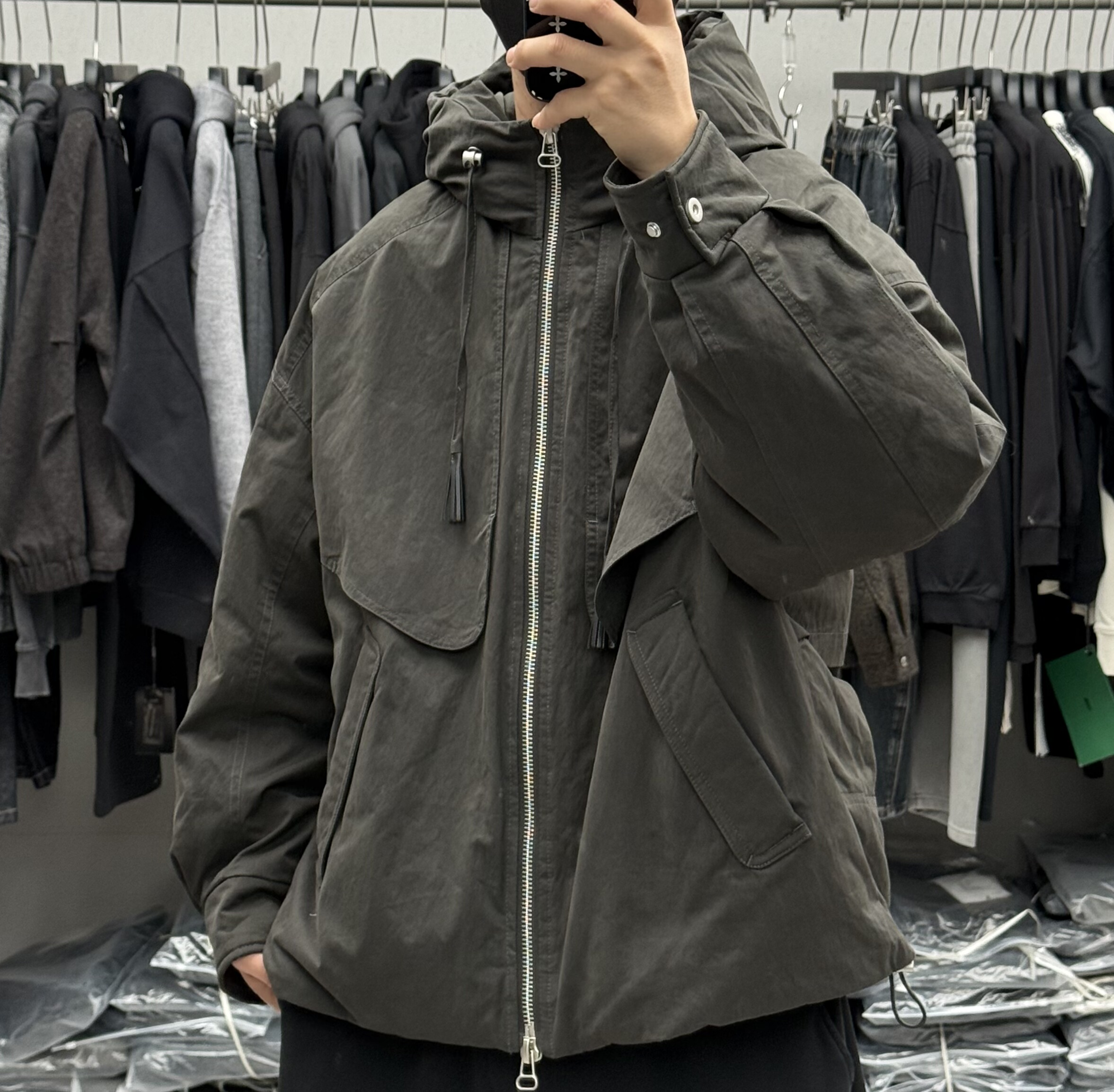 日系潮牌工装大口袋连帽羽绒服男冬季户外宽松保暖通勤冲锋衣外套,淘宝优惠券,粉丝福利购,淘宝优惠卷