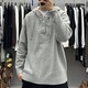 High-end lazy style half-cardigan hooded sweater for men in autumn and winter Korean style old money style loose casual sweater jacket