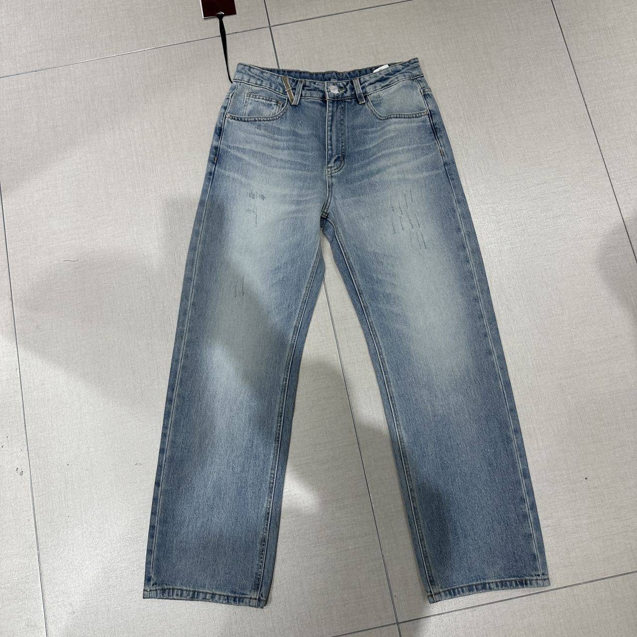 美式复古高品质水洗浅蓝色直筒弹力牛仔裤男春季宽松痞帅阔腿长裤,淘宝优惠券,粉丝福利购,淘宝优惠卷