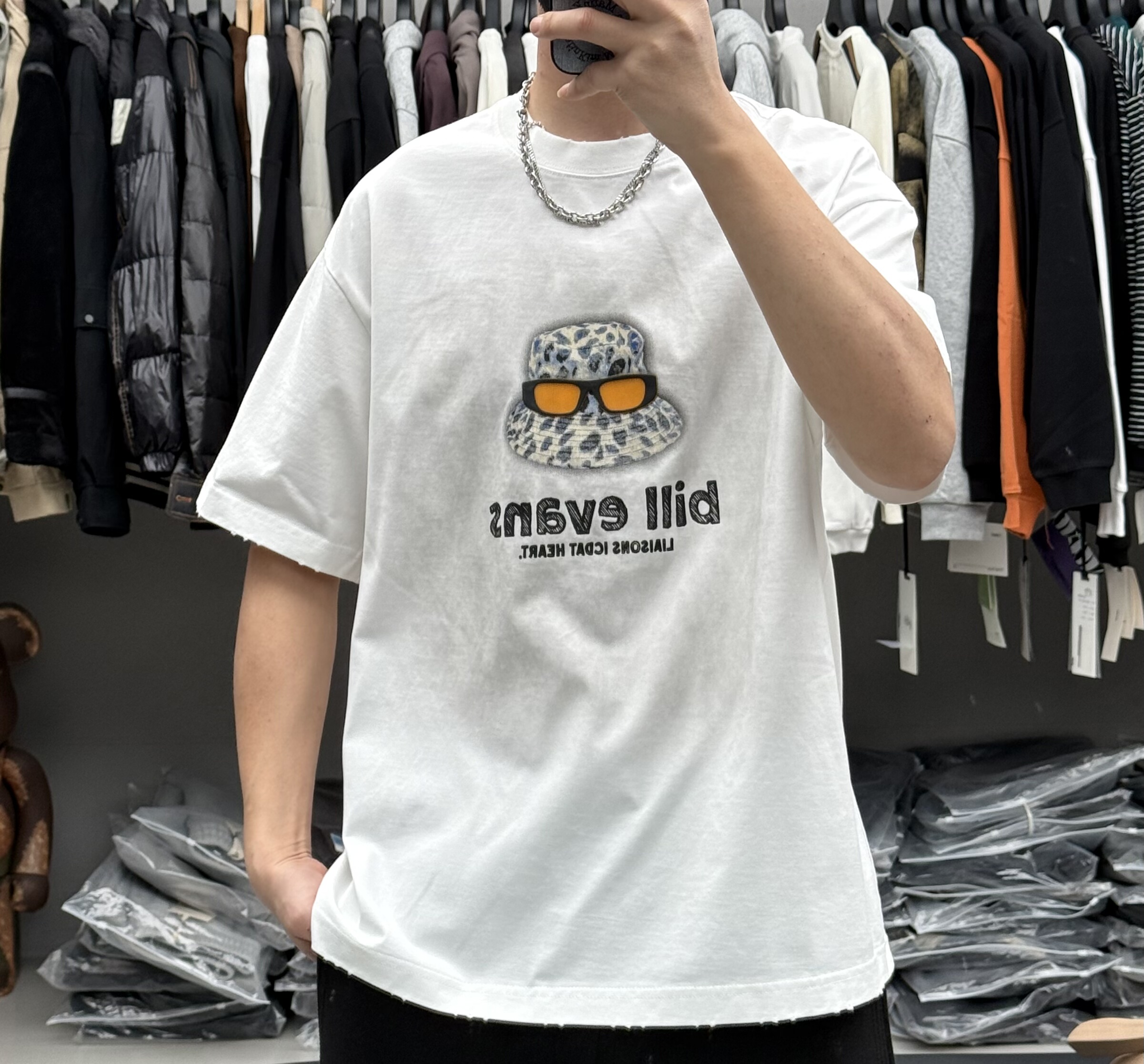 三朋夏季男设计感眼镜帽子印花圆领短袖T恤美式宽松痞帅纯棉半袖t,淘宝优惠券,粉丝福利购,淘宝优惠卷