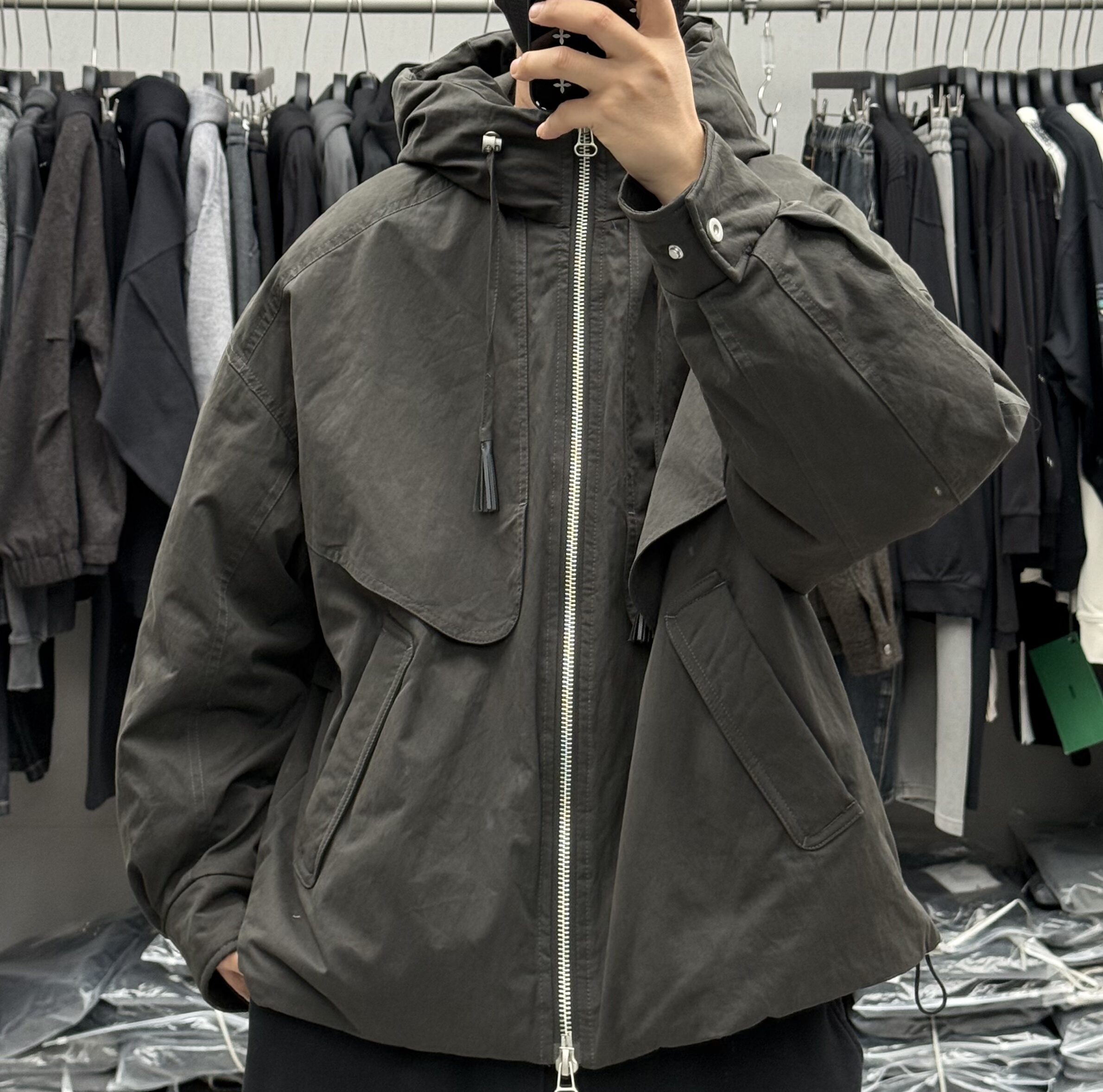 日系潮牌工装大口袋连帽羽绒服男冬季户外宽松保暖通勤冲锋衣外套,淘宝优惠券,粉丝福利购,淘宝优惠卷