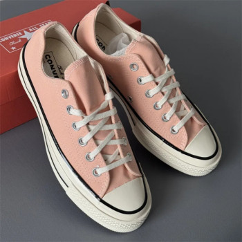 CONVERS Converse 1970S ແບບດຽວກັນ peach pink trendy low-top all-match casual shoes canvas shoes for men and women A03448C