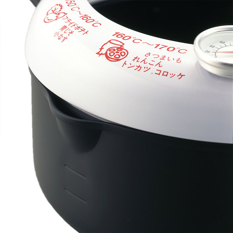 轻松油炸。日本Yoshikawa天妇罗油炸锅家用带温度计 加深防油溅,淘宝优惠券,粉丝福利购,淘宝优惠卷