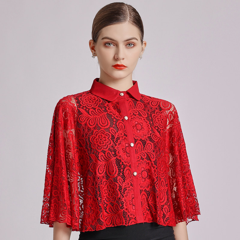 蕾丝斗蓬春夏外搭防晒披风小披肩 olnvcx短外套