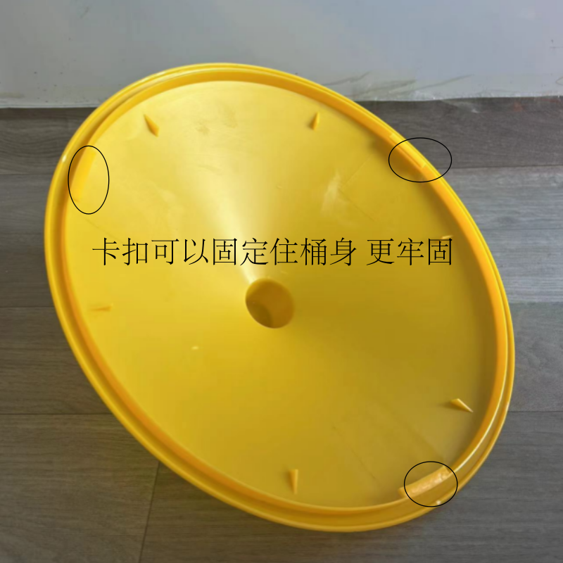 20公斤40公斤加大加盖大料桶鸡鸭鹅用喂食器鸡用饲料槽桶养鸡用品 - 图2