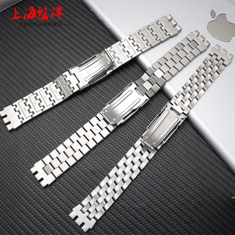 精钢表链适配斯沃琪irony 19表带 悠洋配件