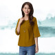 Women's pure cotton loose 7-quarter sleeve top