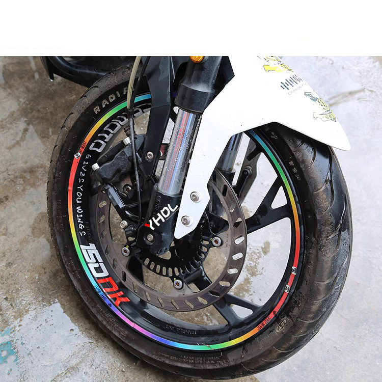 适用于春风NK250改装轮胎反光圈个性轮毂字母防水17寸650轮廓贴