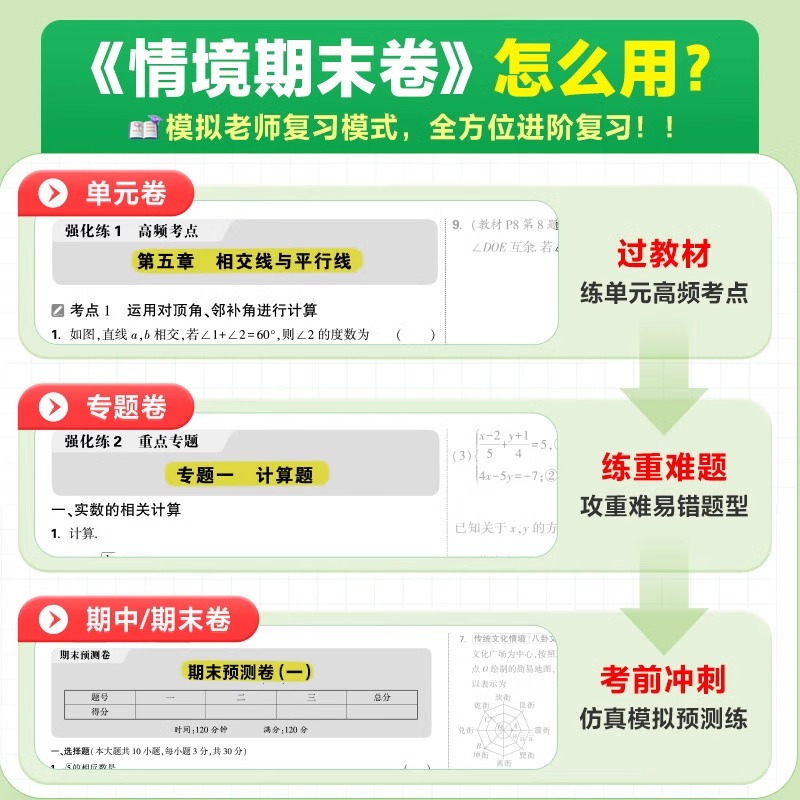 万唯情境期末卷期中期末复习冲刺卷情境卷上下册七年级八年级数学英语物理语文初一必刷题100分测试卷同步试卷万维教育-图1