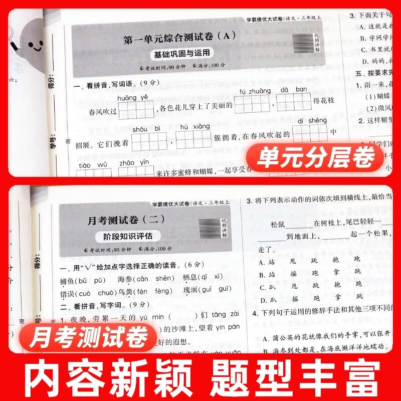 【江苏专用】2025秋经纶学霸提优大试卷小学一二年级三年级四五六上册下册语文数学英语教材同步期中期末模拟试卷测试卷全套练习册